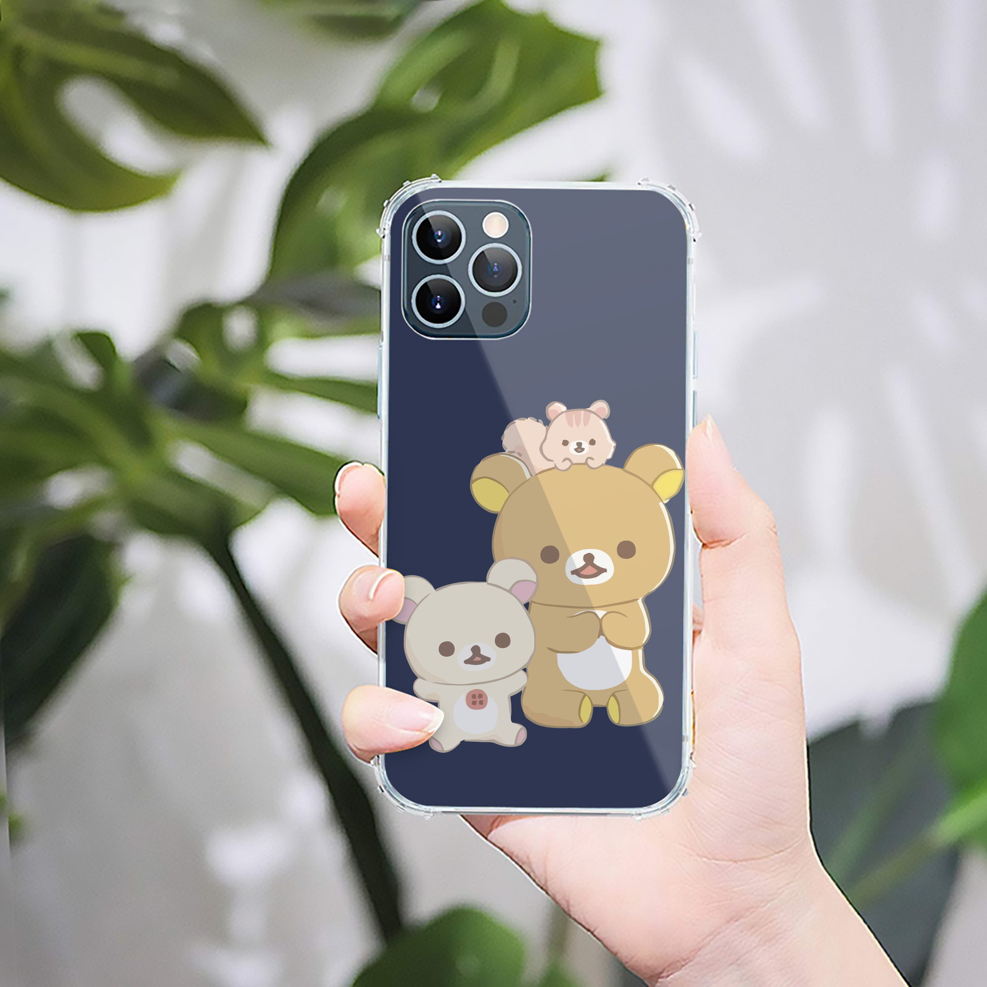 （画像用） リラックマ リラックマ キイロイトリ Rilakkuma Korilakkuma Kiiroitori 【iPhone 12シリーズ対応】透明スマホケース（クリアソフトケース）